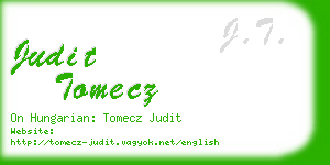 judit tomecz business card